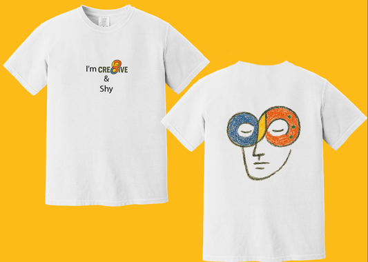 I’m CRE8TIVE & Shy Tee – Crayon Face Graphic Tee